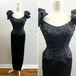 Vintage Black Maxi Dress